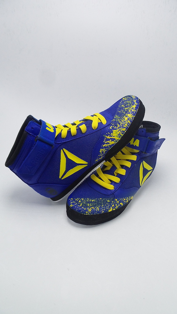 blue reebok boxing shoes